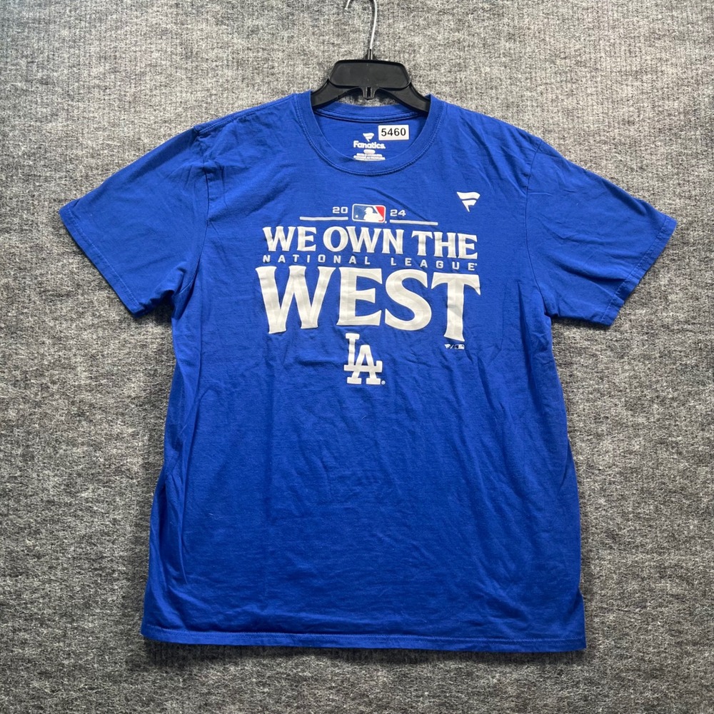 Fanatics Los Angeles Dodgers 2024 We Own The West NL West Champions Tee Blue L